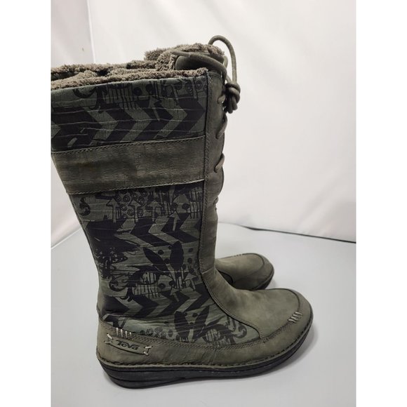TEVA X Spyder Kiru Aztec Green Snow Winter Boots, Faux Fur Lined, 8.5 - Picture 5 of 9